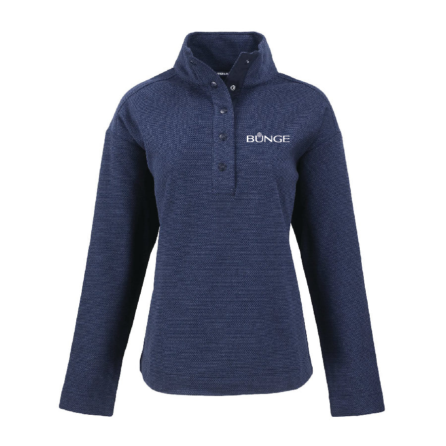 CUTTER & BUCK - Hunts Point Eco Textured Fleece Recycled Womens Snap Pullover