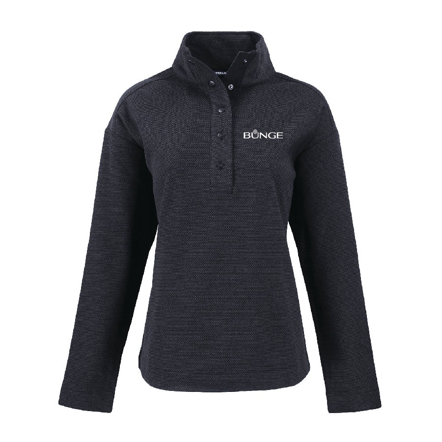 CUTTER & BUCK - Hunts Point Eco Textured Fleece Recycled Womens Snap Pullover