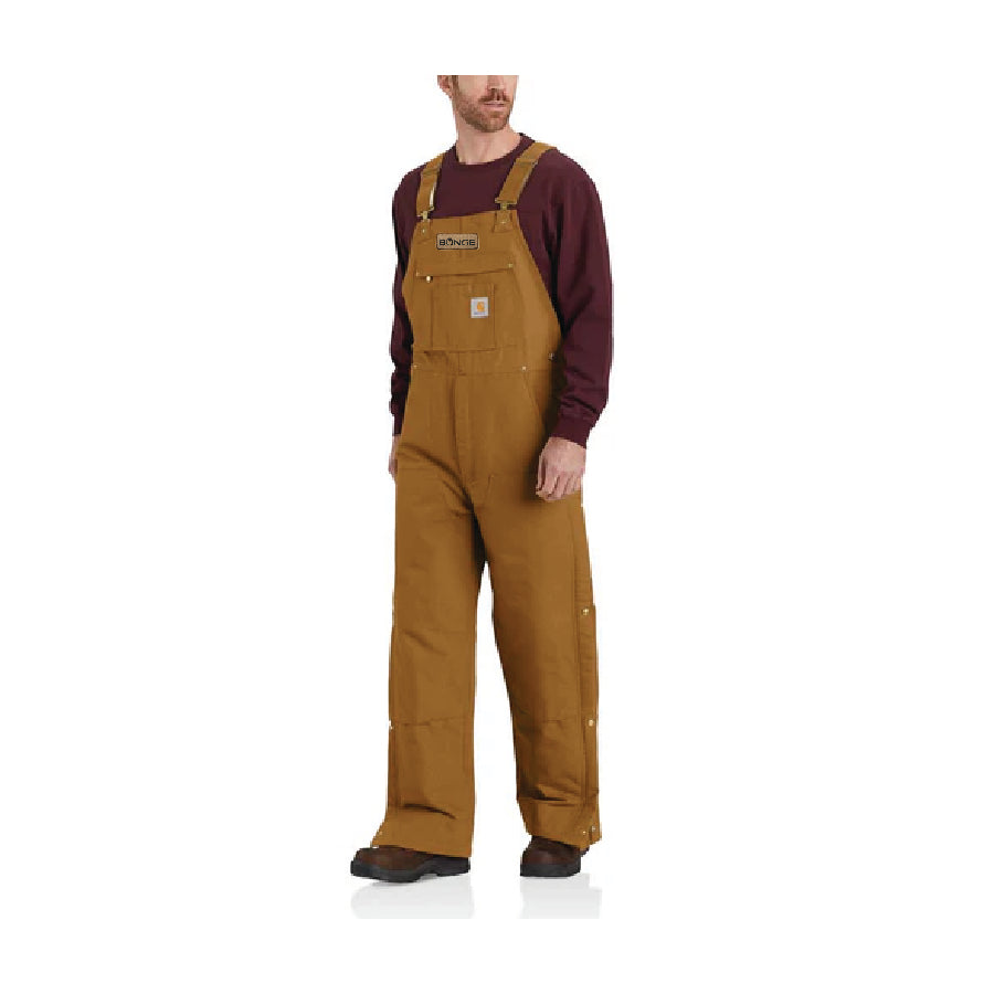 CARHARTT - Men's Loose Fit Firm Duck Insulated Bib Overall (BUNGE Crested)