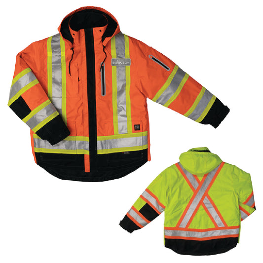 TOUGH DUCK - Waterproof/ Breathable Safety 4-IN-1 Ripstop Jacket (BUNGE Crested)