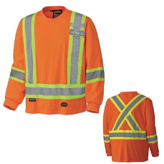 PIONEER - Safety Long Sleeved Shirt 100% Cotton (BUNGE Crested)