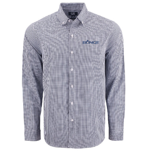 CUTTER & BUCK -  Skyline Eco Recycled Gingham Mens Long Sleeve Dress Shirt