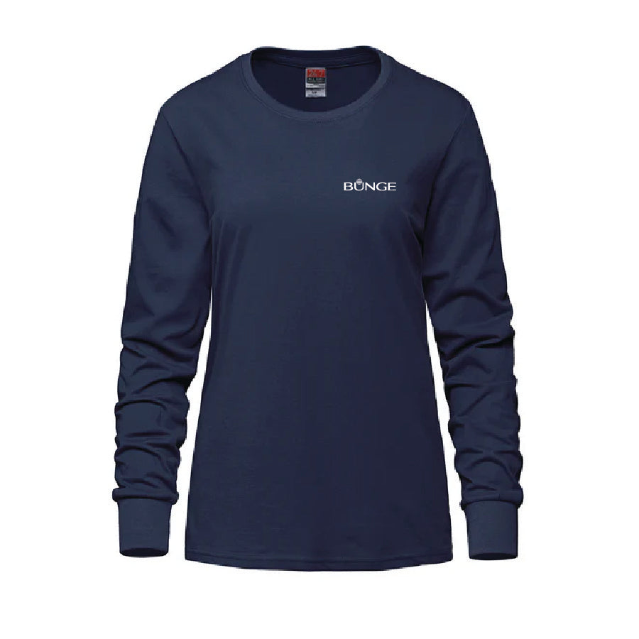 CANADAS SPORTSWEAR - Breeze Womens Ring Spun Combed Cotton Long Sleeve Crewneck T-Shirt